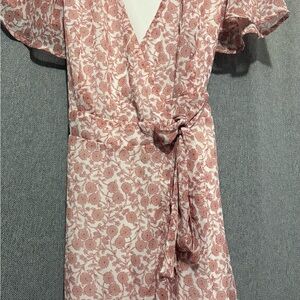 Floral Wrap Dress with Tie Waist